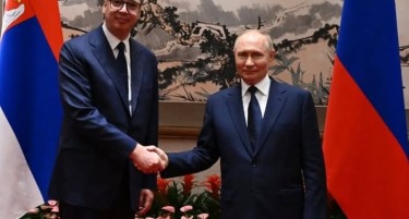 (ВИДЕО) Вучиќ на руски јазик му се пожали на Путин дека Србија трпи притисоци