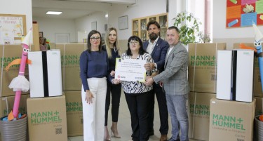 Заедно и сплотени секогаш можеме повеќе: Иуте и Екотип донираа прочистувачи за воздух во основното училиште Крум Тошев Трубарево