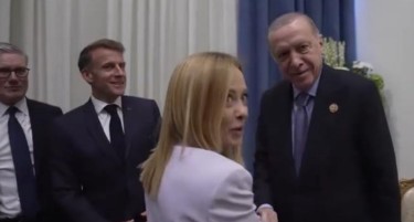 (ВИДЕО) Ердоган ја искара Мелони затоа што пуши цигари