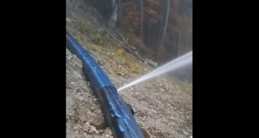 ВОДОВОДНАТА ЦЕВКА КОЈА ГО СНАБДУВА ТЕТОВО СО ВОДА НАМЕРНО ДУПНАТА - екипите на терен, се бара сторителот