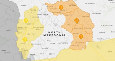 МАКЕДОНИЈА ВЛЕГУВА ВО ЖОЛТА И ПОРТОКАЛОВА ПРЕДУПРЕДУВАЧКА ФАЗА: Доаѓаат обилни и поројни врнежи