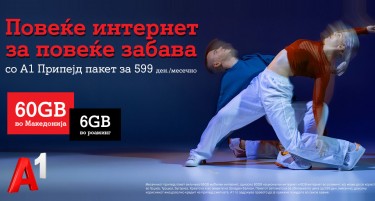 Повеќе интернет за повеќе забава - 66 GB за само 599 денари!