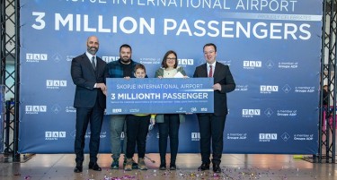 ТАВ Македонија го прослави 3 милионитиот патник во една година на Меѓународниот Аеродром Скопје